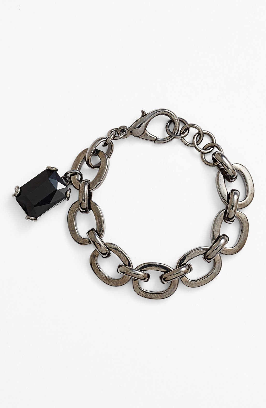 Nordstrom Rectangular Stone Charm Chain Bracelet Nordstrom