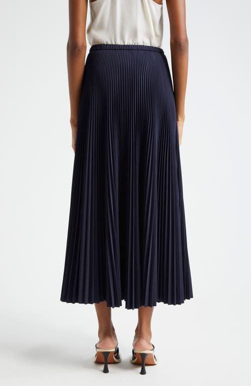 Shop A.l.c . Violet Pleated Maxi Skirt In Maritime Navy