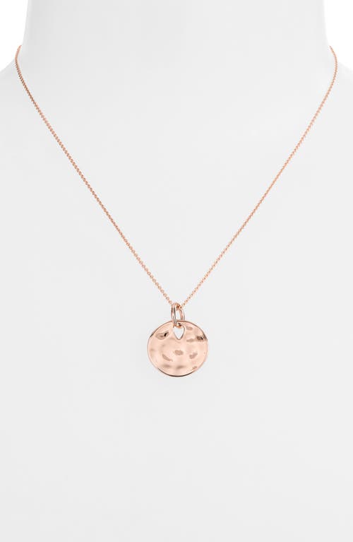Monica Vinader Ziggy Pendant Necklace In Ros Gold