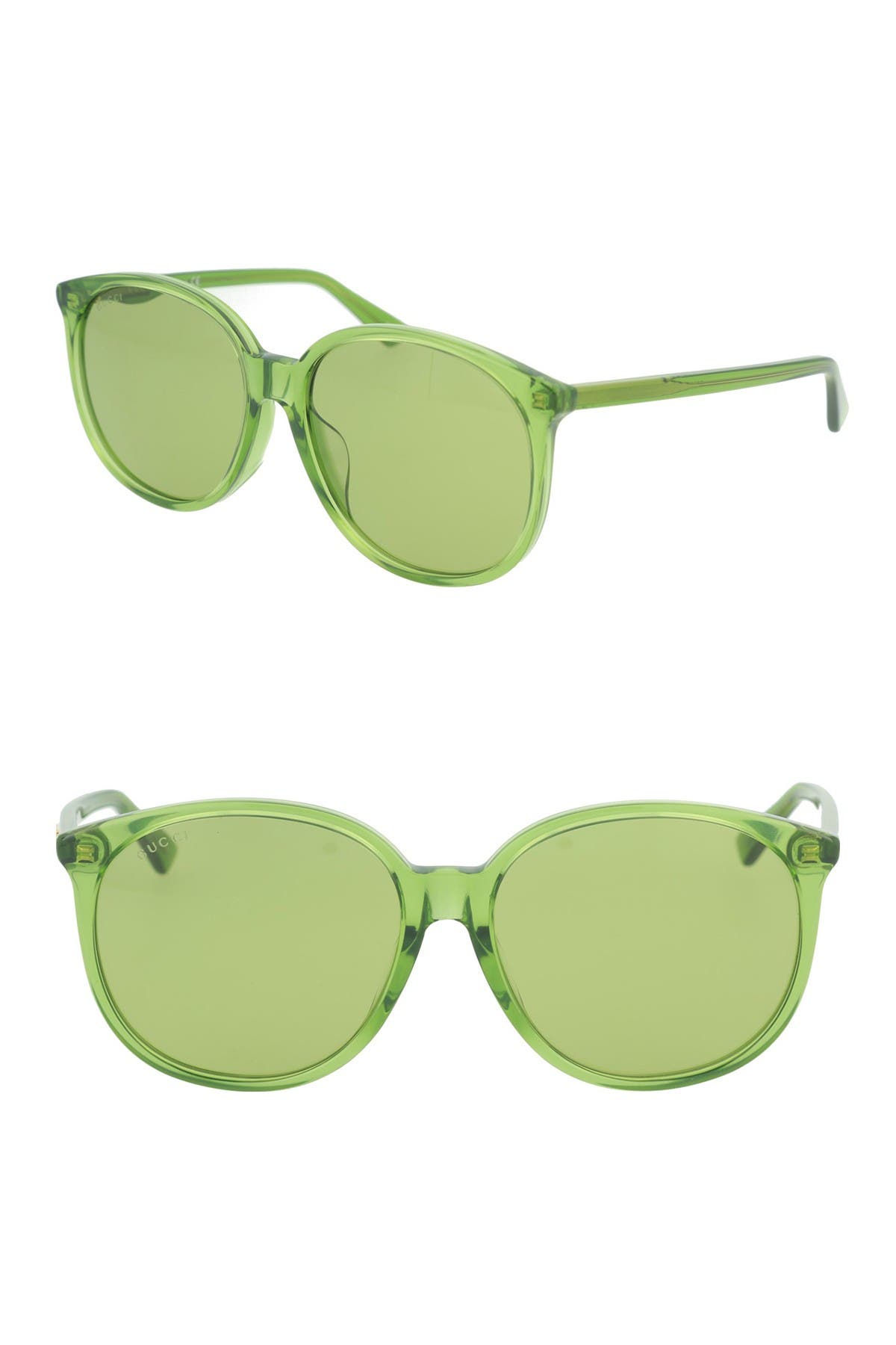 gucci green round sunglasses