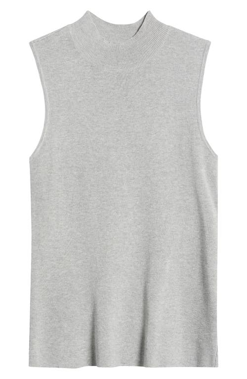 Shop Tahari Asl Sleeveless Mock Neck Top In Light Heather