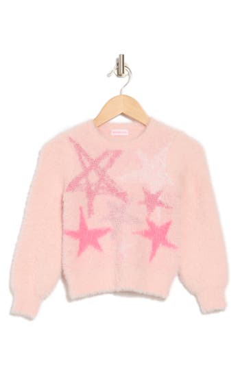 Shop Design History Kids' Star Sweater In Pink