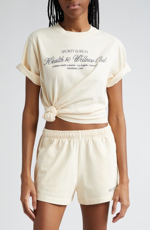Sporty & Rich Health Wellness Cotton Graphic T-Shirt Cream at Nordstrom,