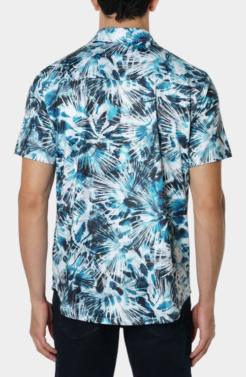 Robert Graham Tie Dye Abstract Print Button-up Shirt In Teal