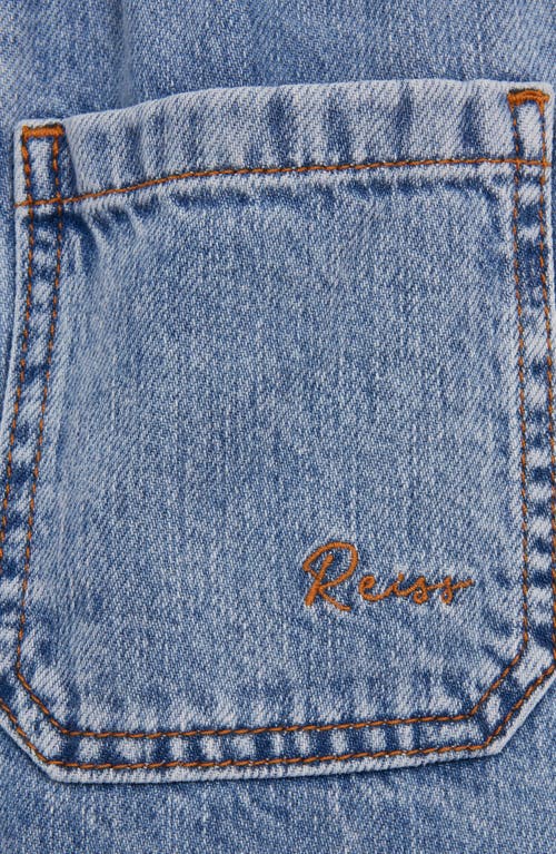 Shop Reiss Kids' Elodie Sr. Nonstretch Denim Jeans In Blue