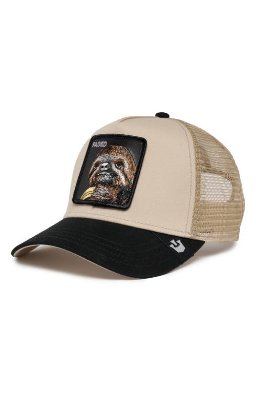 Goorin Bros . The Faded Sloth Patch Trucker Hat In Taupe