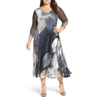 Plus Size Komarov Mixed Media Midi Dress