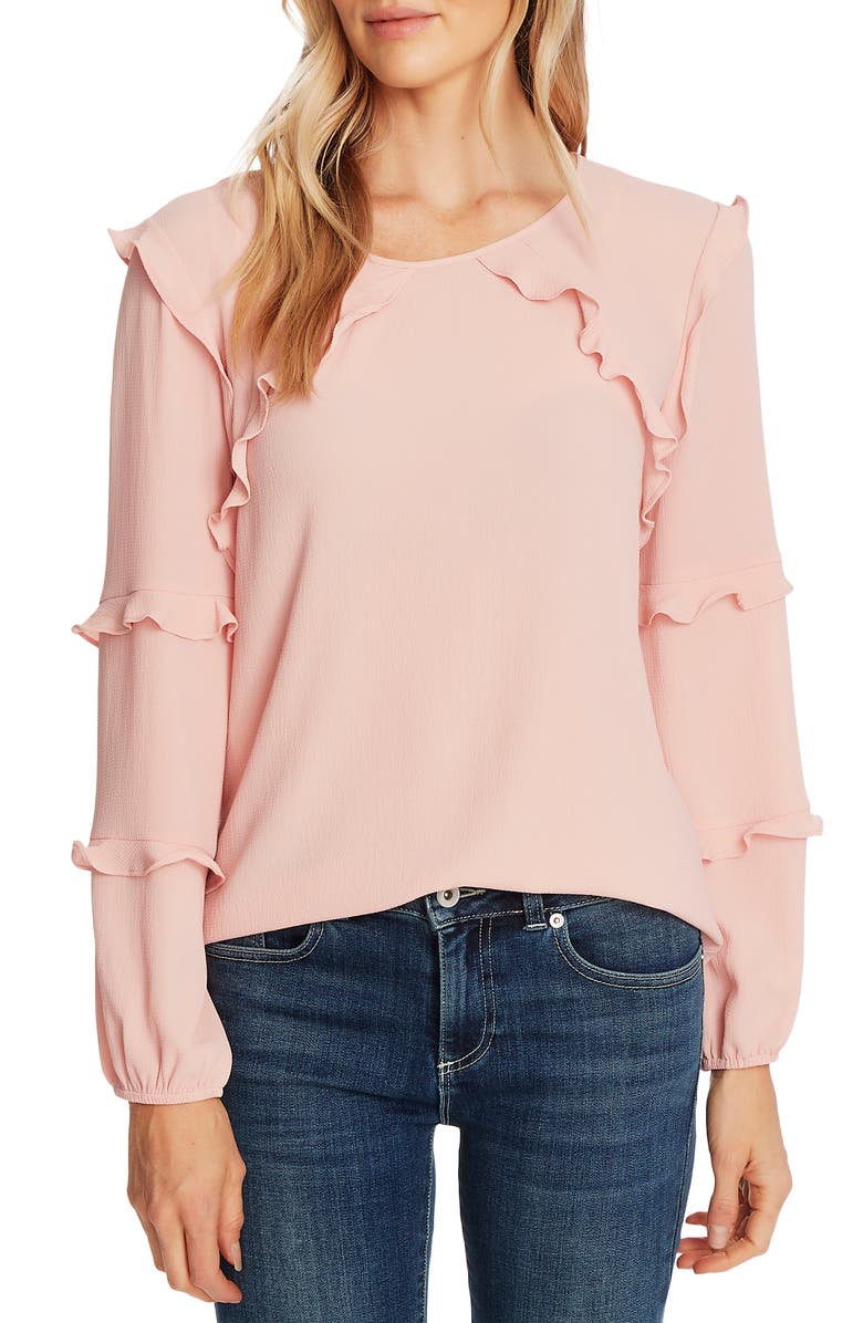 CeCe Tiered Ruffle Long Sleeve Blouse | Nordstrom