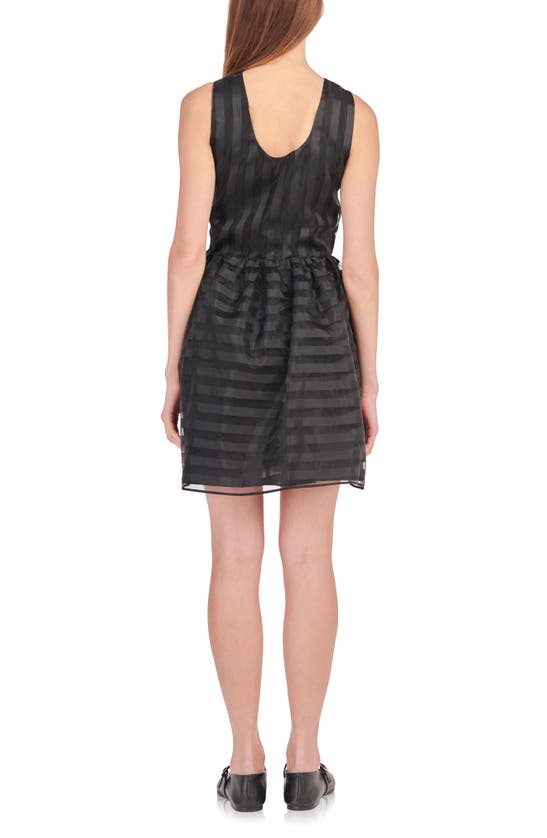 ENGLISH FACTORY ENGLISH FACTORY STRIPE SLEEVELESS ORGANZA DRESS