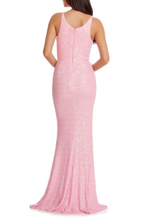 Dress The Population Women's Iris Sleeveless Mermaid Gown In Peony