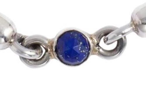 Shop Caputo & Co Lapis Lazuli Anyaman Chain Bracelet In Silver/lapis Lazuli