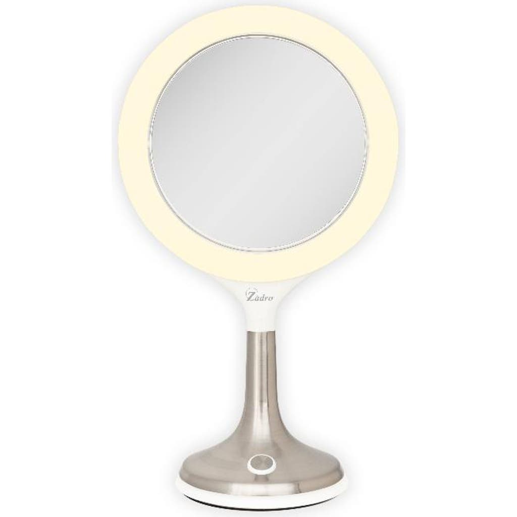 Zadro Mood Therapy Lighted Makeup Mirror With 8x/1x Magnifications In White