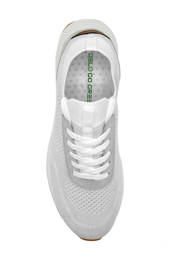 Delo Go Green Knit Running Shoe In White