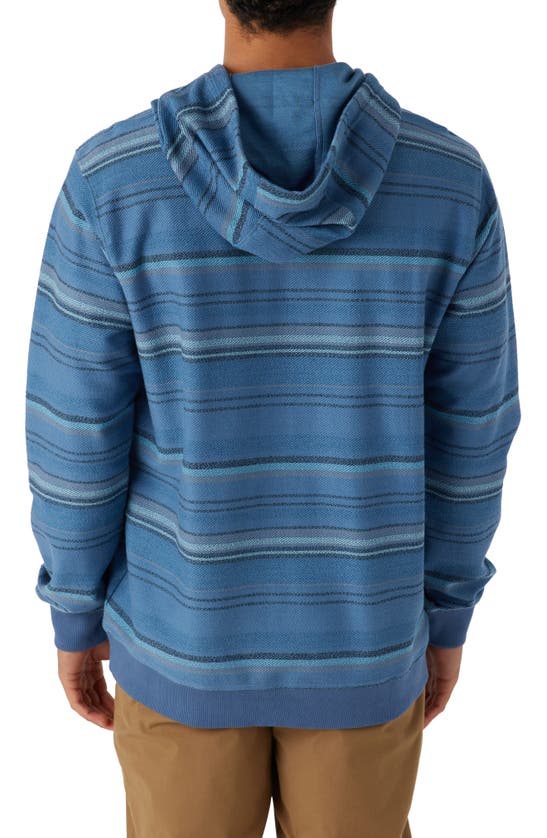 Shop O'neill Bavaro Stripe Hoodie In Blue