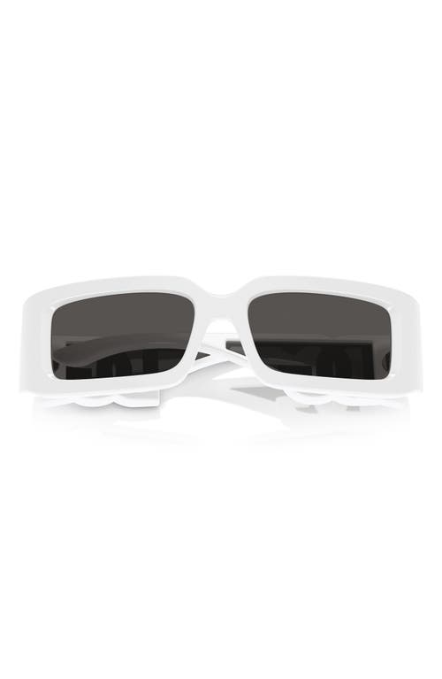 Dolce & Gabbana Dolce&gabbana 53mm Rectangular Sunglasses In White