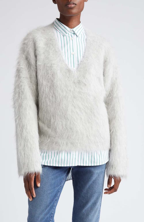 TOTEME V-Neck Alpaca Blend Sweater Light Grey Melange at Nordstrom,