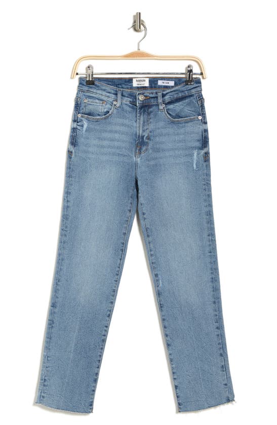Kensie High Rise Slim Straight Jeans In Bondiwdest