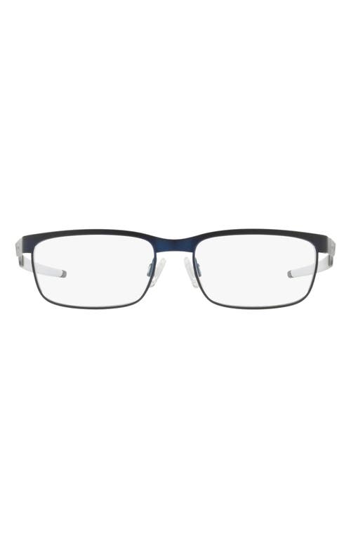 Oakley Kids' Steel Plate XS 48mm Rectangular Optical Glasses in Black at Nordstrom