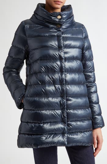 Herno Amelia Water Resistant High-Low Down Jacket | Nordstrom