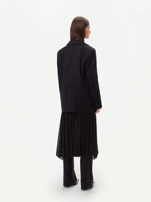 Gobi Mongolian Cashmere Double-breasted Cashmere Blazer In Black