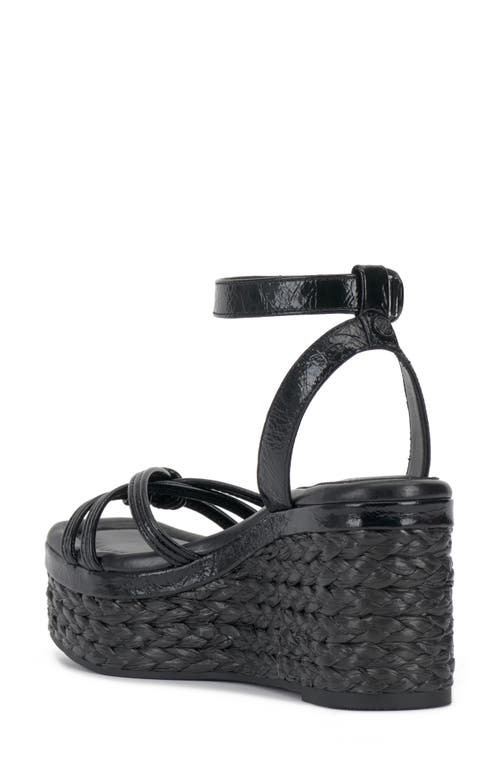 Vince Camuto Loressa Platform Wedge Sandal In Jet Black