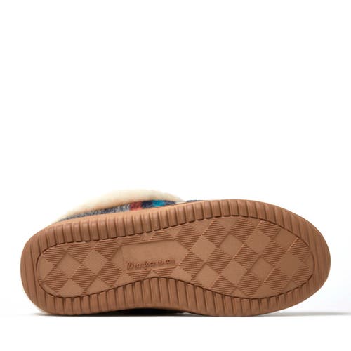Dearfoams Women's Atley Clog Slipper In Navy Plaid