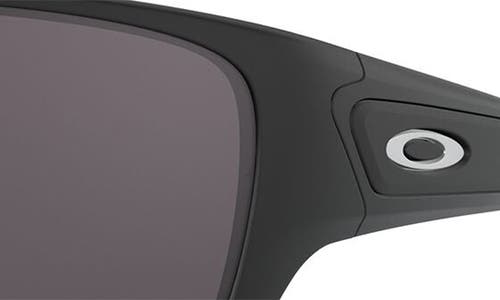Oakley Turbine Rotor 128mm Polarized Shield Sunglasses In Matte Black/prizm Grey
