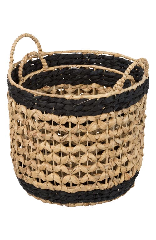 Shop Honey-can-do Set Of 2 Nesting Baskets In Natural/black