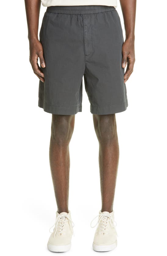 Acne Studios Cotton Shorts In Anthracite Grey