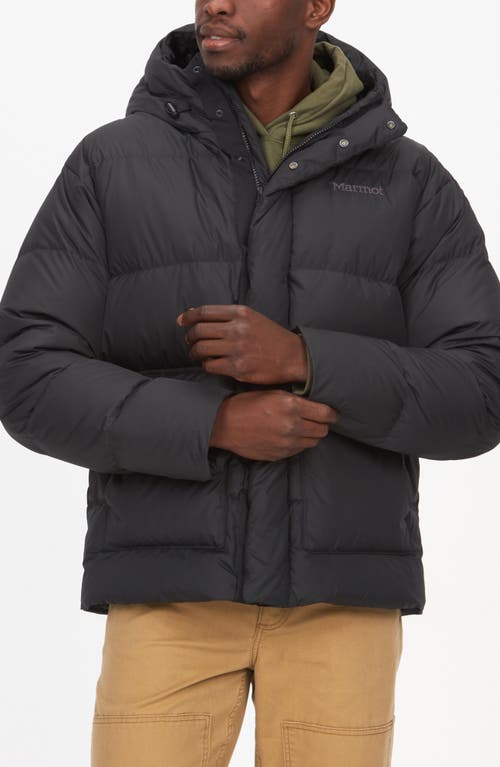 Shop Marmot Stockholm Hooded 700 Fill Power Down Jacket In Black