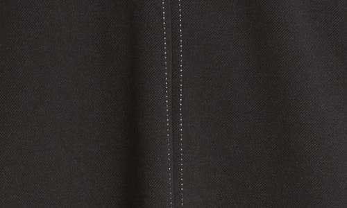 Max Studio Collared Contrast Stitch Shift Dress In Black/white Contrast