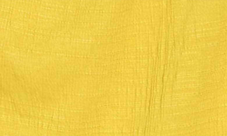 Max Studio Textured Side Gather Top In Chartreuse