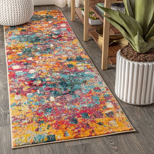 Shop Jonathan Y Contemporary Pop Modern Abstract Area Rug In Multi/yellow