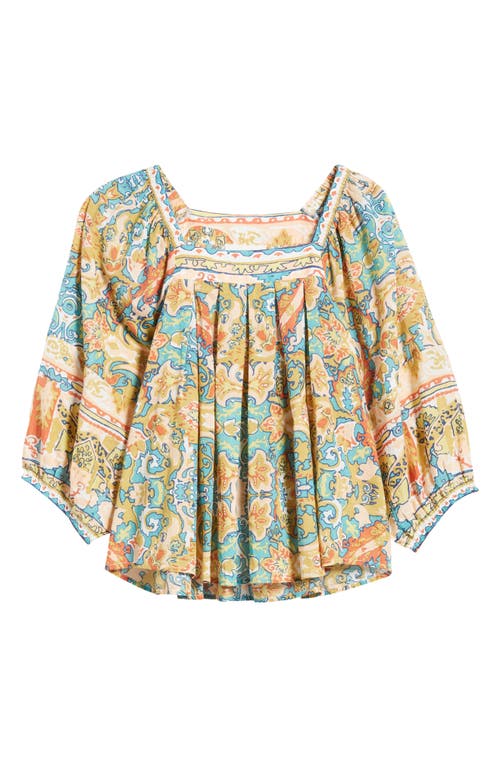 Shop Cleobella Paz Print Organic Cotton Swing Top In Las Palmas Print