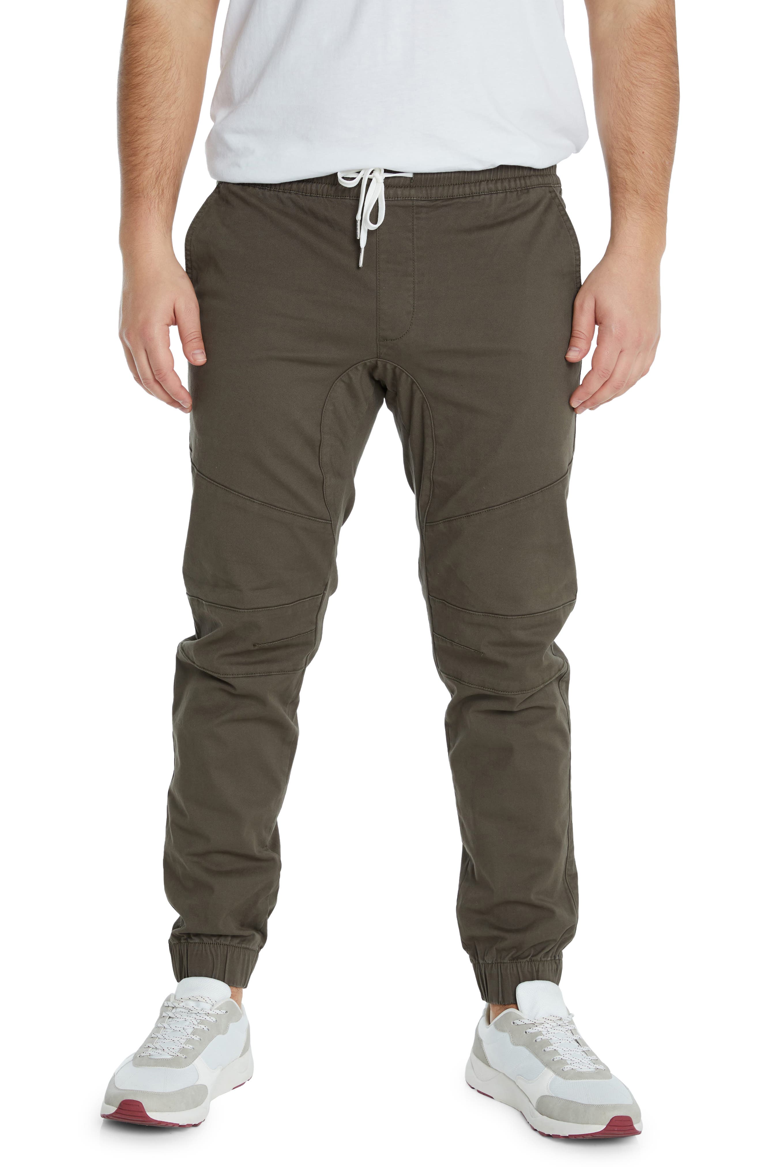 Johnny Bigg Hastings Stretch Cotton Joggers in Army