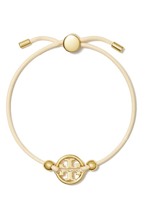 Tory Burch Miller Logo Slider Bracelet In Tory Gold/ivory