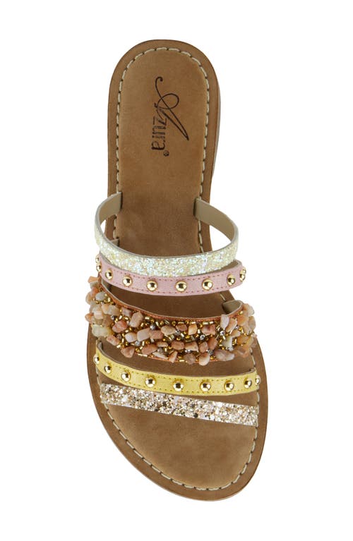 Azura By Spring Step Mineral Slide Sandal In Yellow Multi