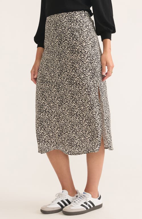 Shop Marine Layer Ryan Print Midi Skirt In Light Cheetah