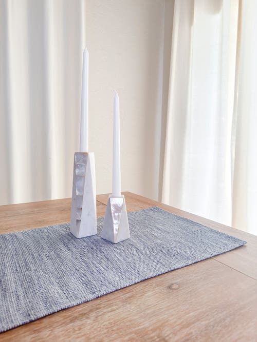 Anaya Seaside Smooth Indoor Outdoor Table Runner In Indigo