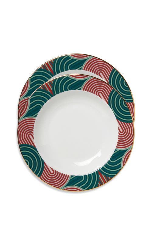La Doublej Soup Plates Set Of 2 Slinky Verde In Slinky Verde