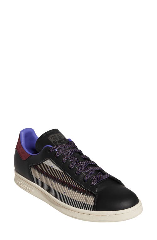adidas Stan Smith Patchwork Sneaker in Core Black/Red/Clear Granite at Nordstrom, Size 7