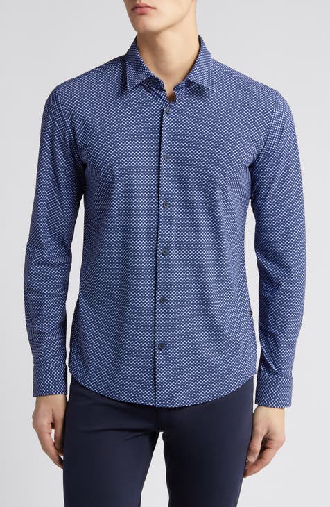 Roan Geo Print Button-Up Shirt