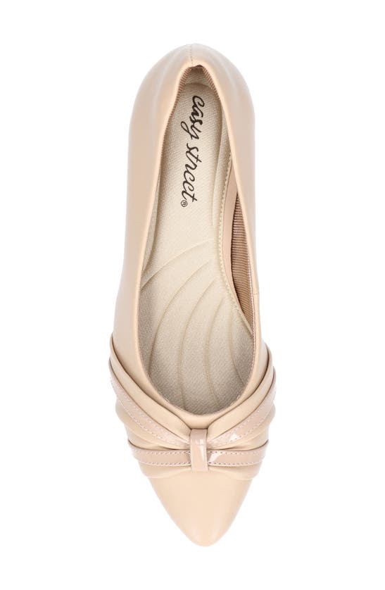 Shop Easy Street Millie Ruched Pump In Nude