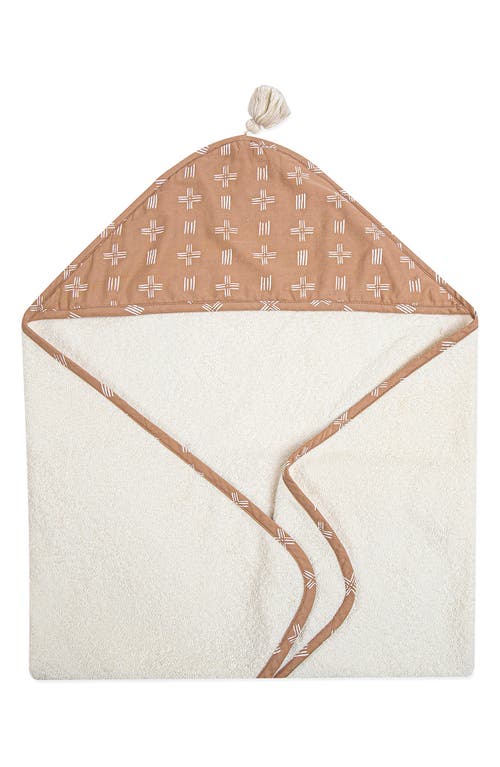 Shop Crane Baby Hooded Cotton Baby Towel In Copper/white