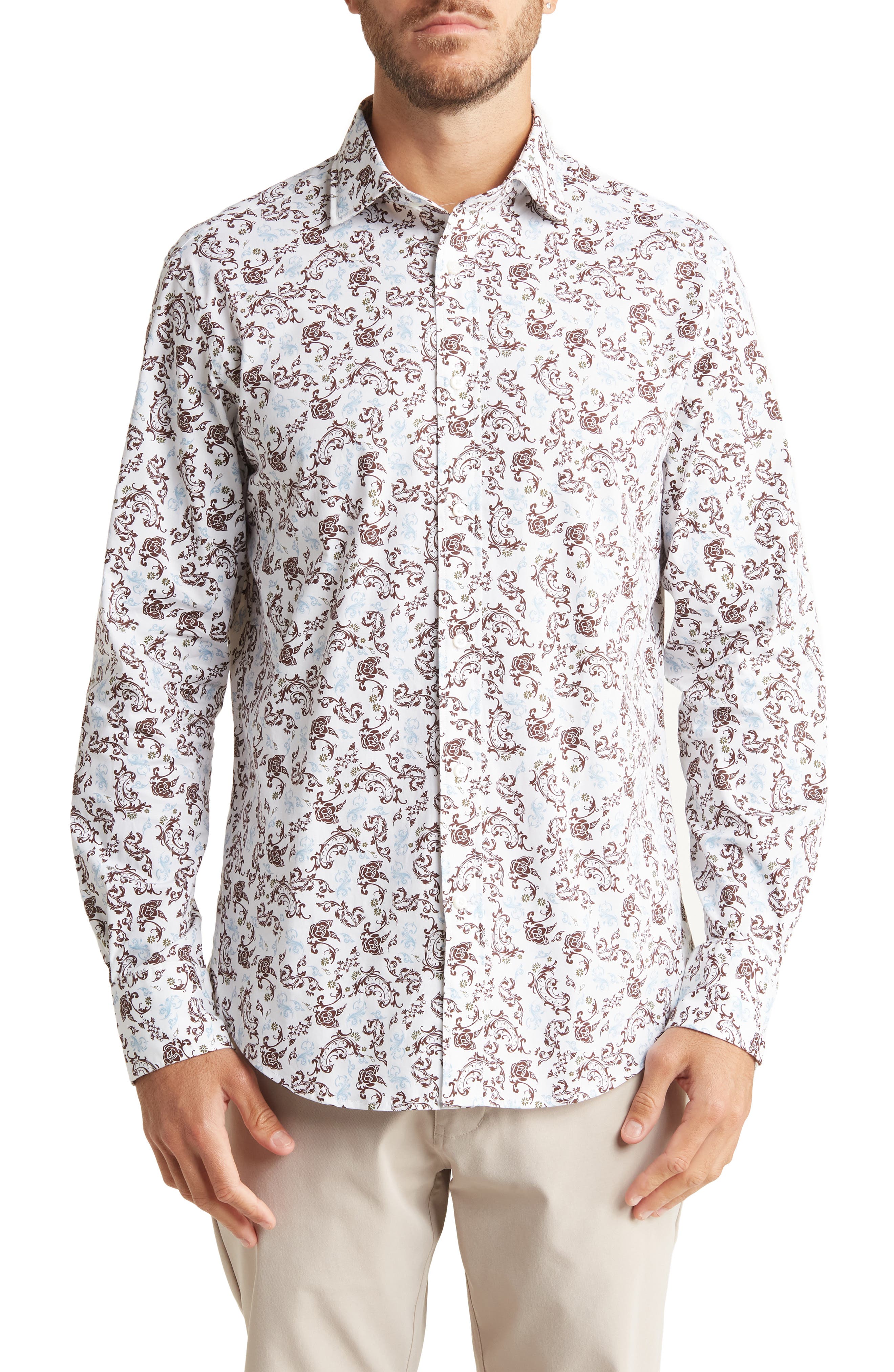 thomas dean long sleeve shirts