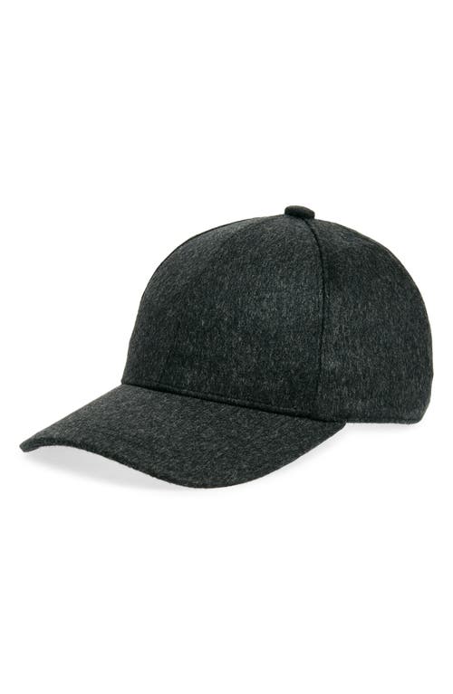 Vince Cashmere Baseball Cap In Charcoal