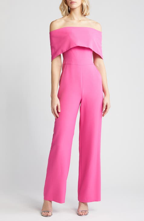 Tory Hot Pink Strapless Sweetheart Wide Leg Jumpsuit With Split – Club L  London - USA