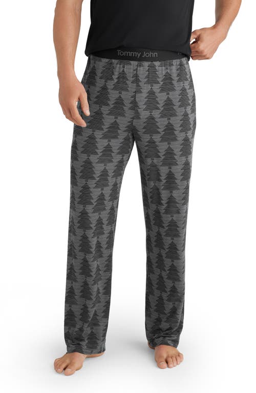 Tommy John Second Skin Pajama Pants in Grey Pine Treeline 