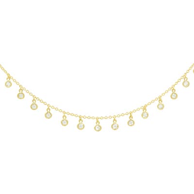 Freida Rothman Signature Bezel Drop Choker Necklace