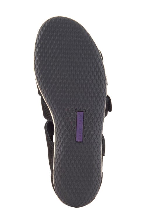 David Tate Shala Strappy Sport Sandal In Black Lizard Print Leather
